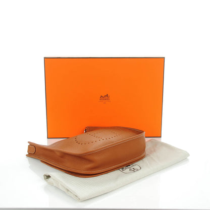 Hermes Taurillon Clemence Evelyne III PM Gold 4 of 9