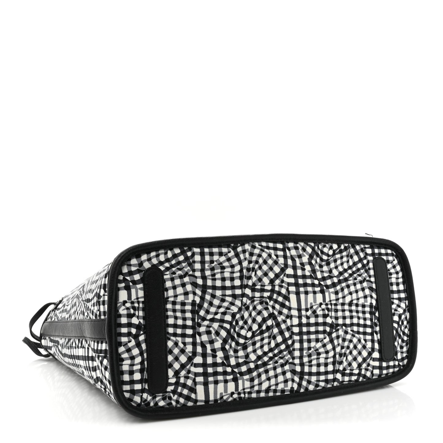 Grained Calfskin Visetos Medium Liz Reversible Shopper Tote Black