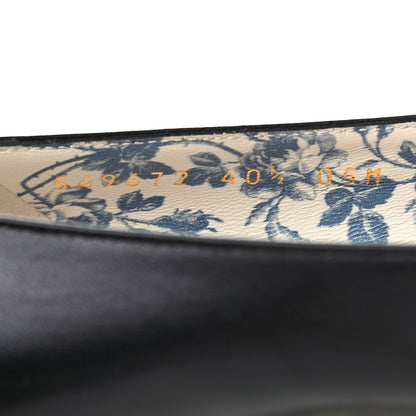 Gucci Malaga Kid GG Victoire 95mm Loafer Pumps 40.5 Black 7 of 7