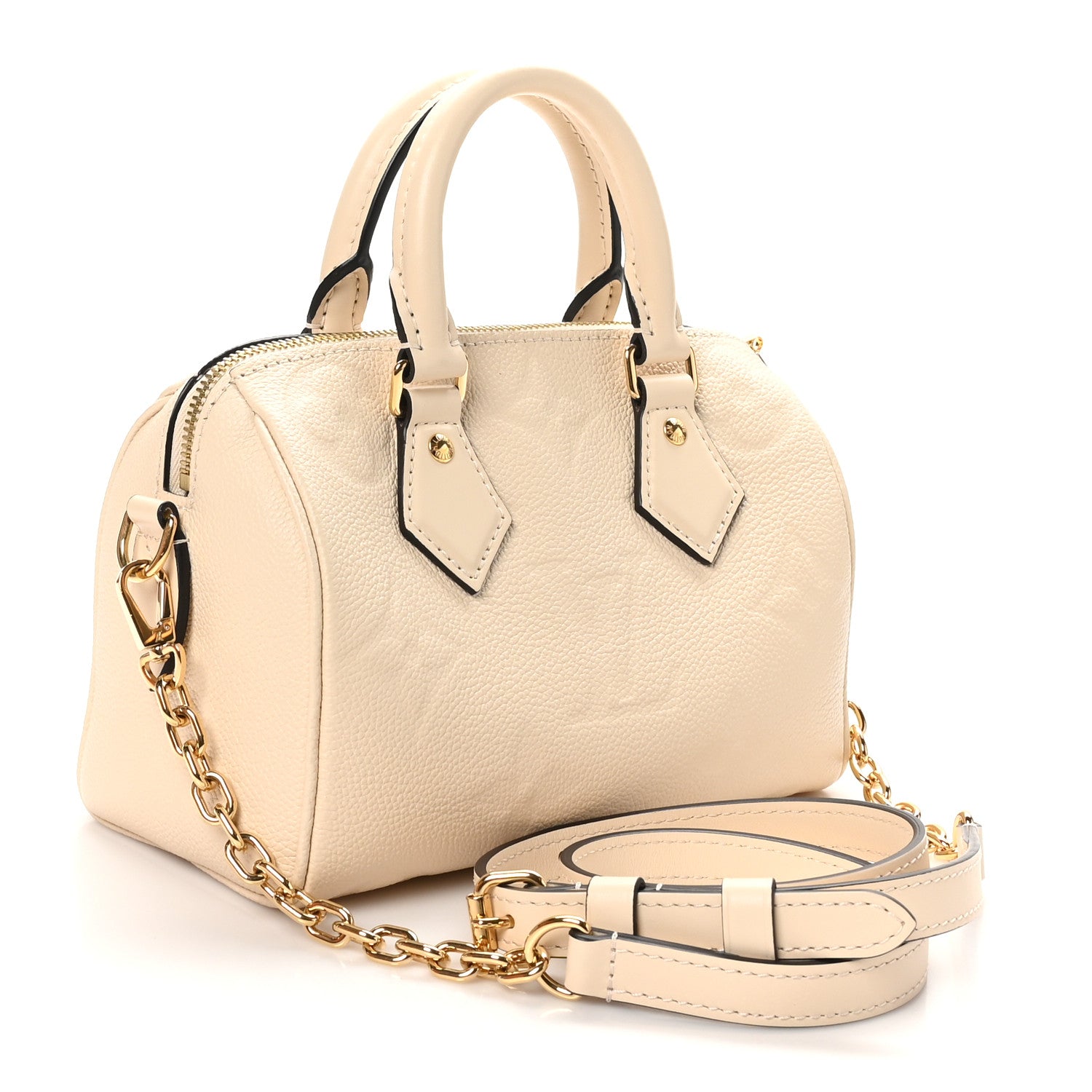 Louis Vuitton Empreinte Monogram Giant Speedy Bandouliere 20 Creme 3 of 10