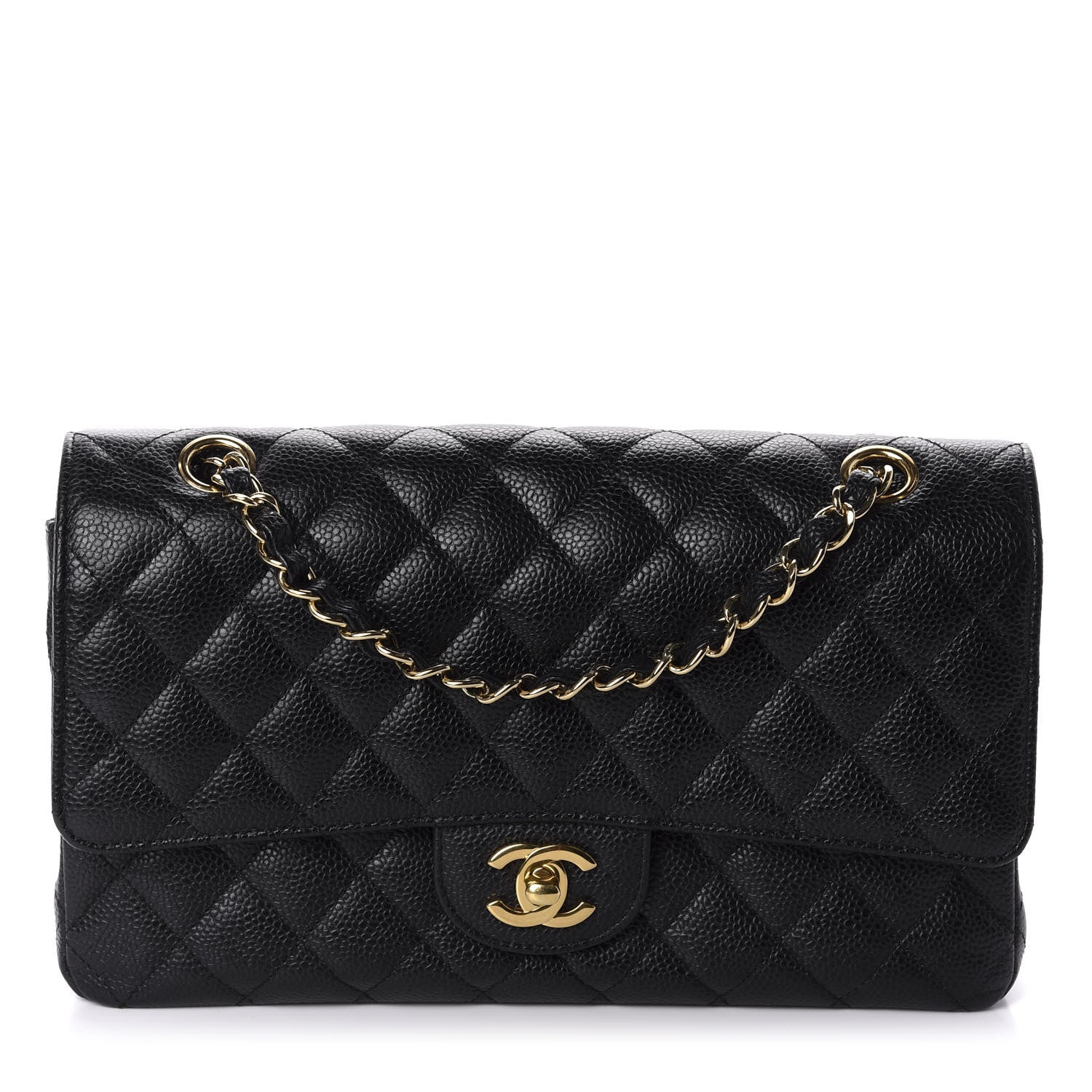Chanel Caviar Quilted Medium Double Flap Black 1 of 12
