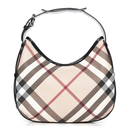 Burberry Nova Check Small Barton Hobo Black 1 of 10