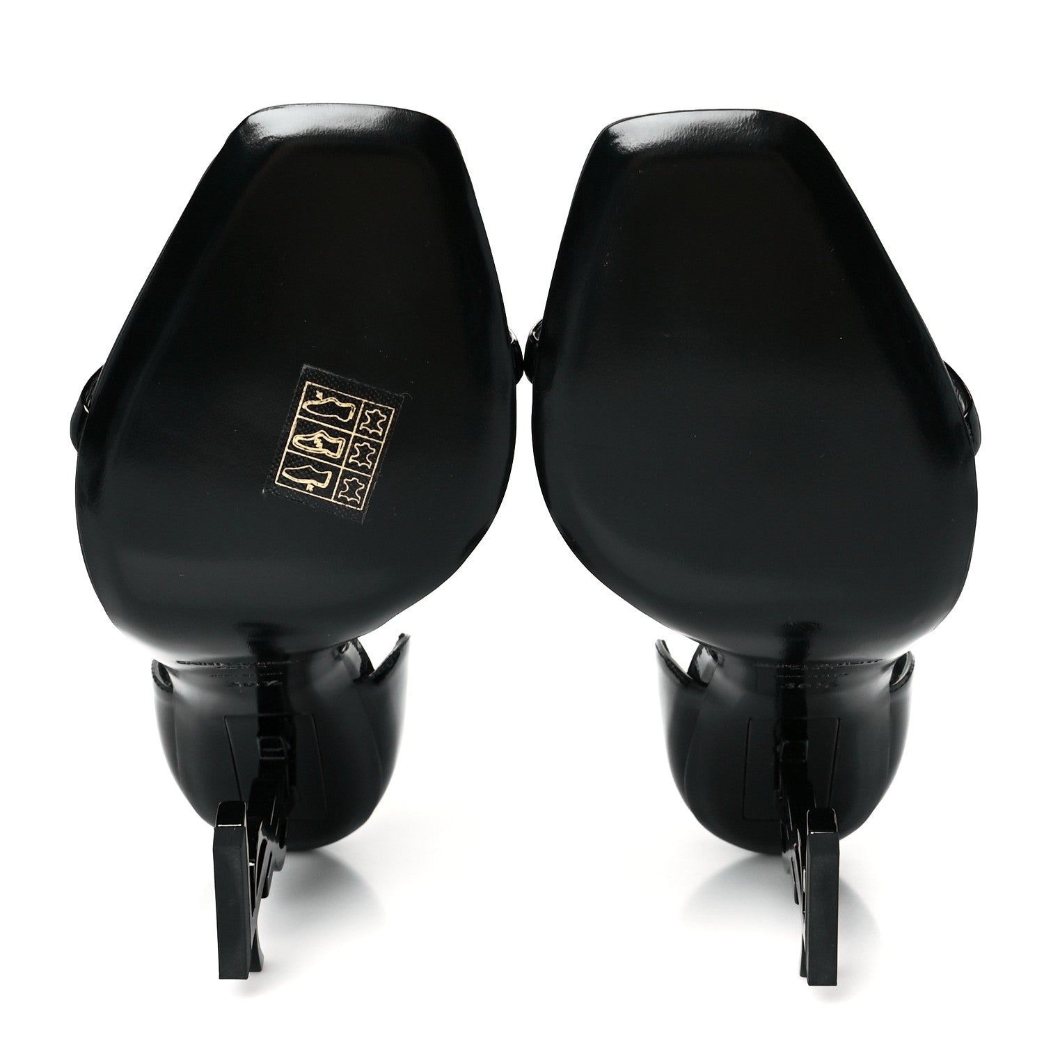 Saint Laurent Patent Cassandra 100 Sandals 36.5 Black 6 of 10