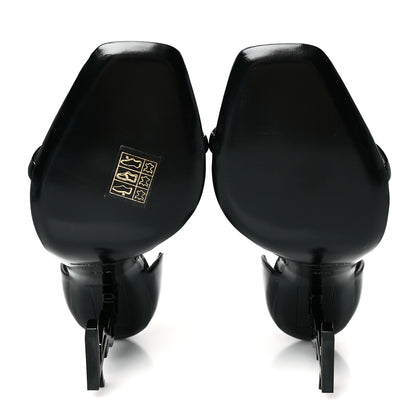 Saint Laurent Patent Cassandra 100 Sandals 36.5 Black 6 of 10