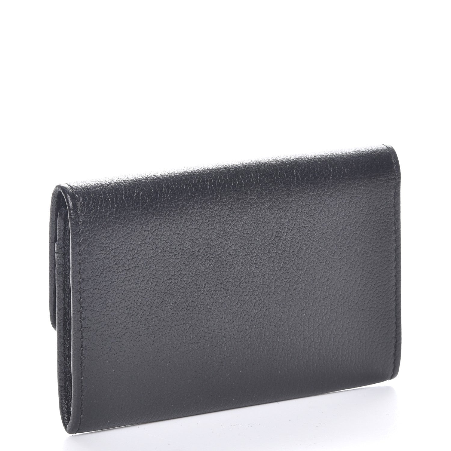 Chanel Goatskin Embossed Camellia Flap Card Holder Black 3 of 9