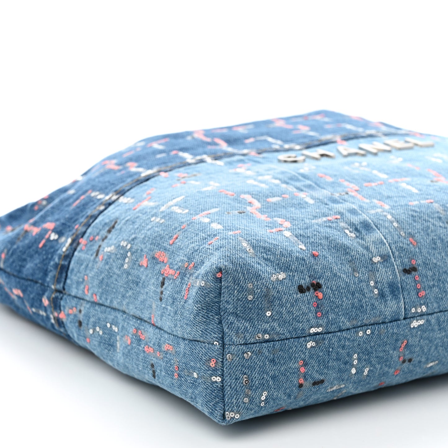 Denim Sequin Chanel 22 Blue