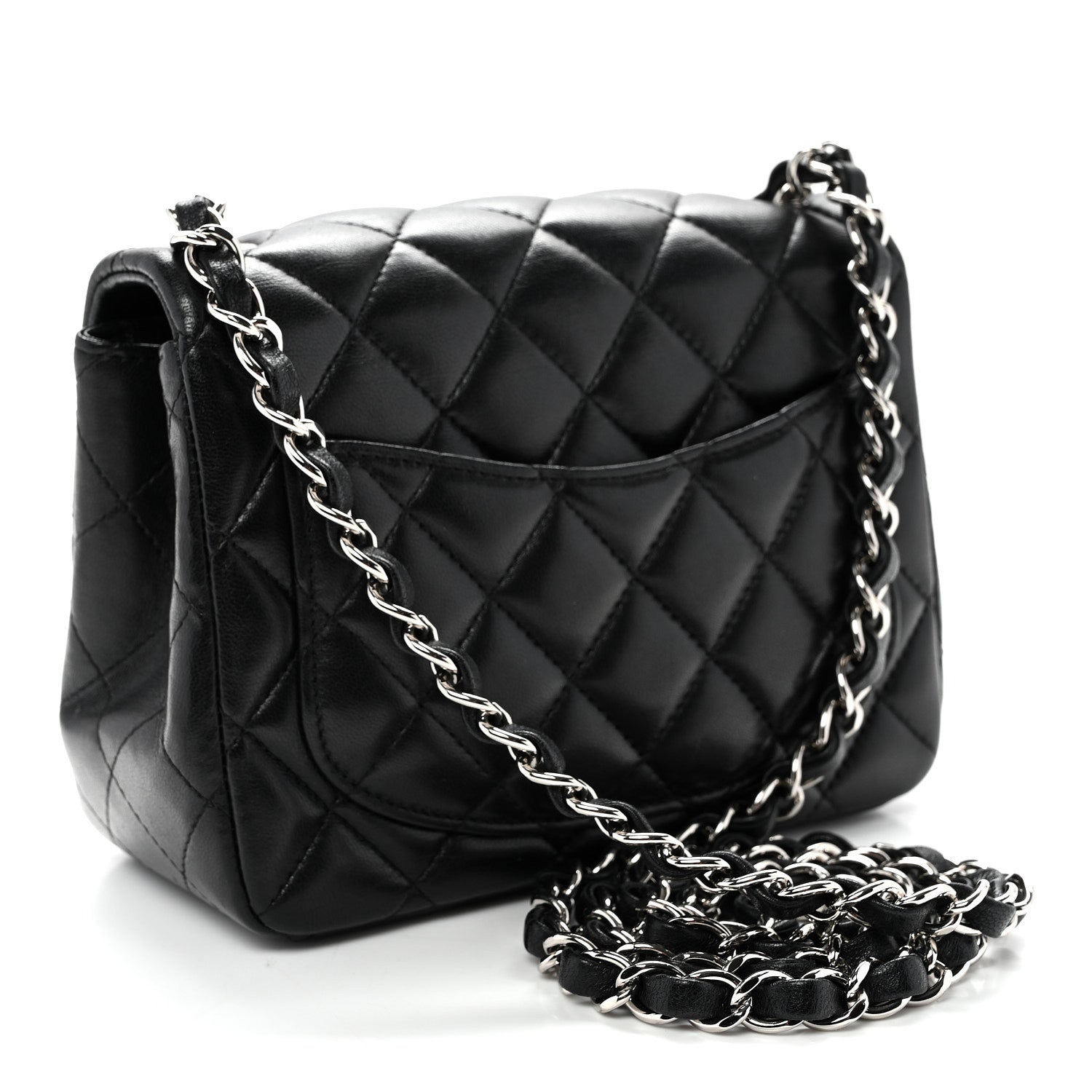 Chanel Lambskin Quilted Mini Square Flap Black 3 of 10
