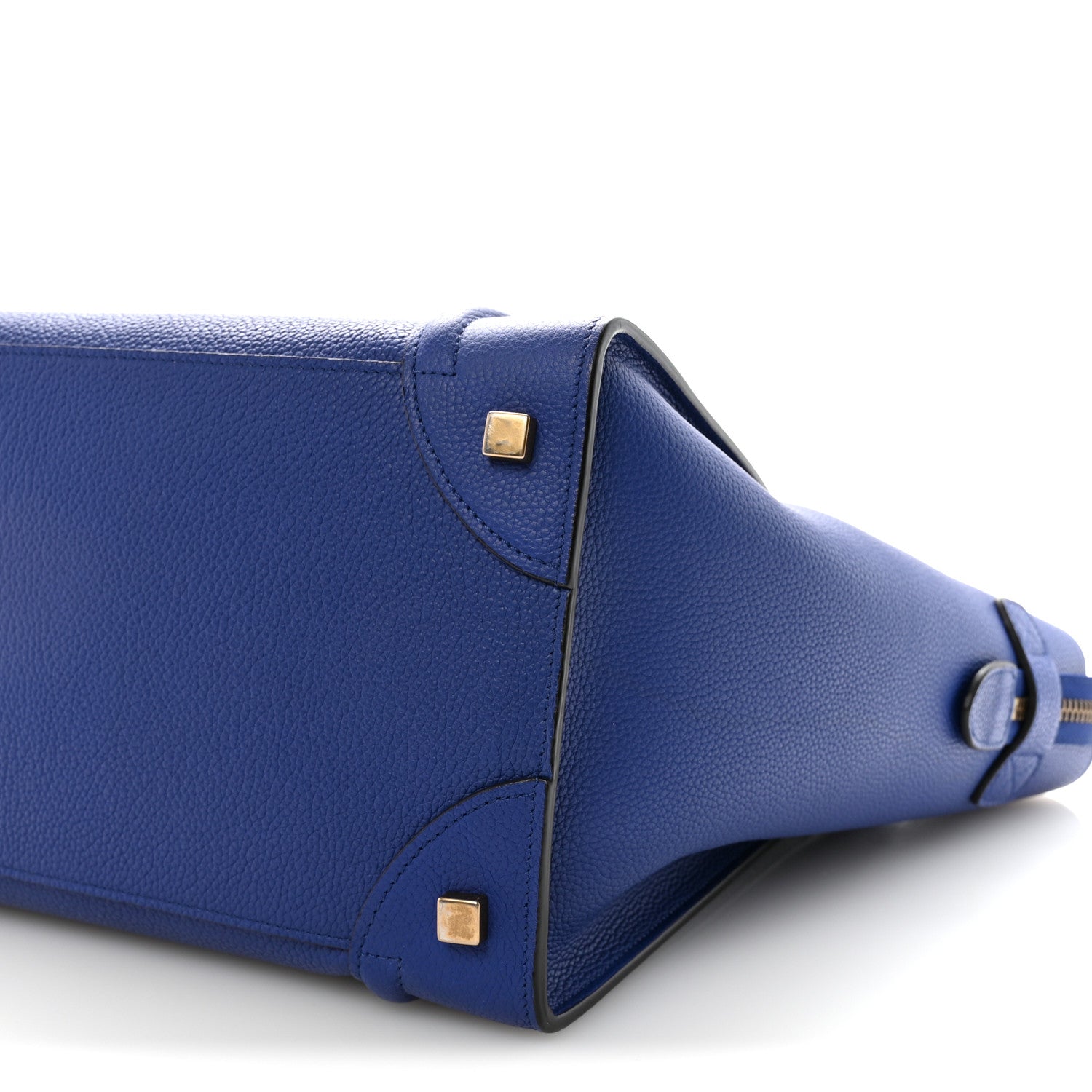 Celine Drummed Calfskin Mini Luggage Indigo 9 of 9