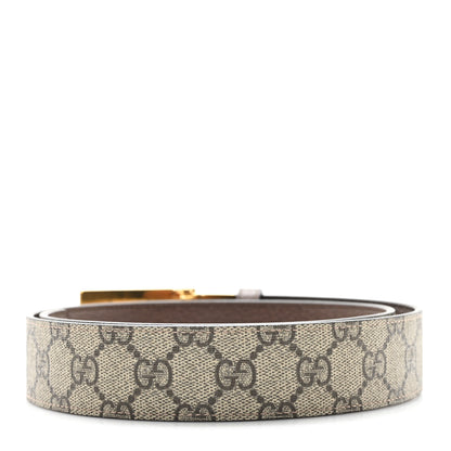Gucci Supreme Monogram Calfskin Square G 35mm Belt 90 36 Brown 2 of 4