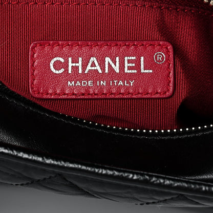 Chanel Aged Calfskin Quilted Small Gabrielle Hobo Black 6 of 12