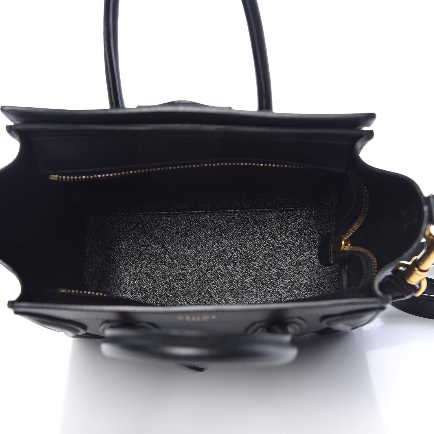 Celine Smooth Calfskin Nano Luggage Black 5 of 12