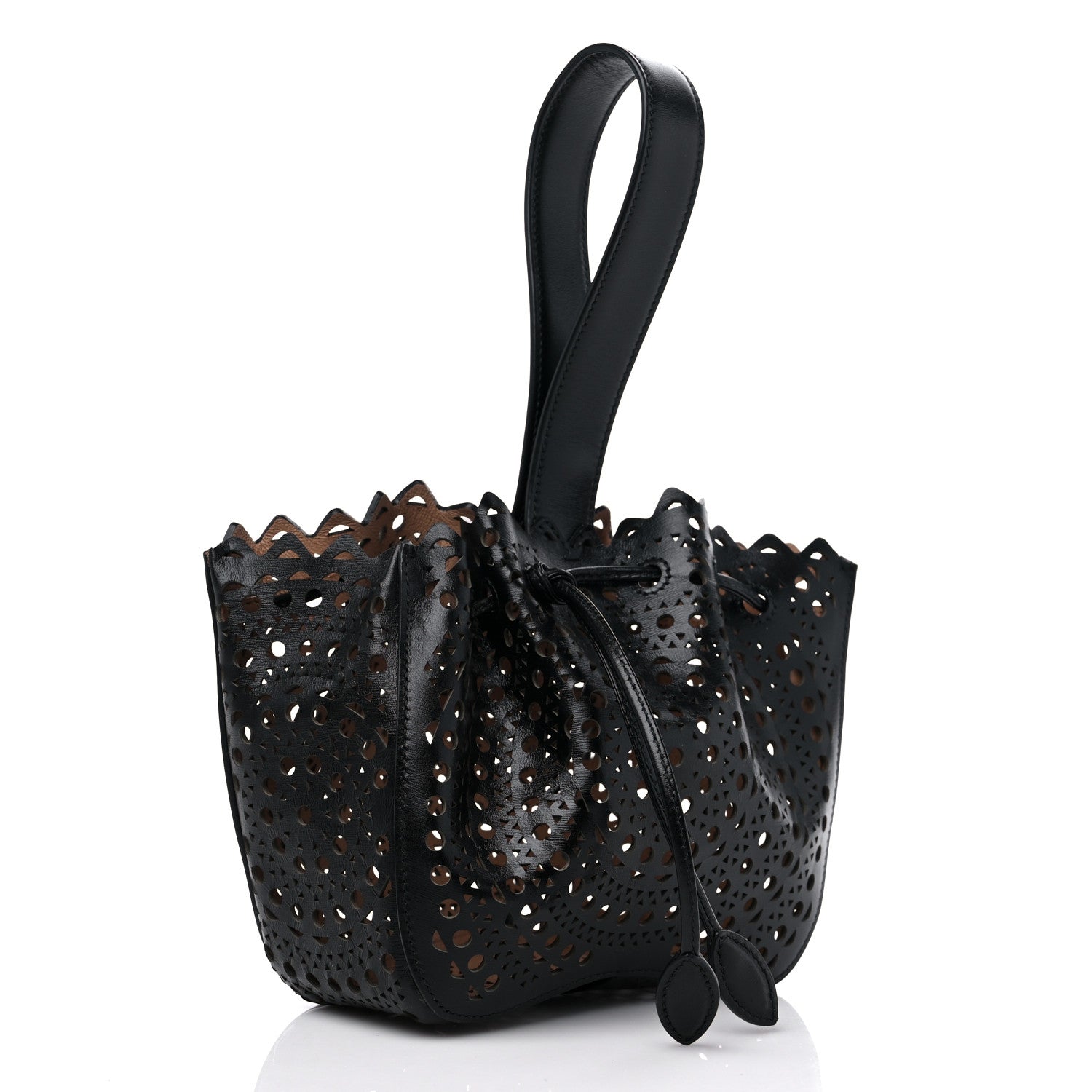 Alaia Lux Calfskin Vienne Rose-Marie 19 Bag Black 3 of 8