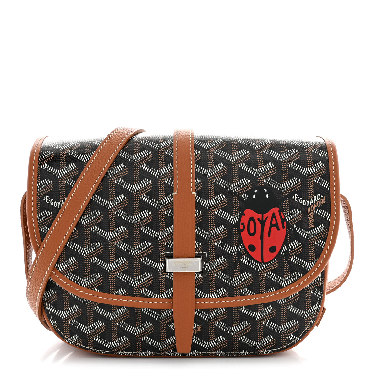 Goyard Goyardine Coeur Belvedere II PM Messenger Bag Black Gold 1 of 10