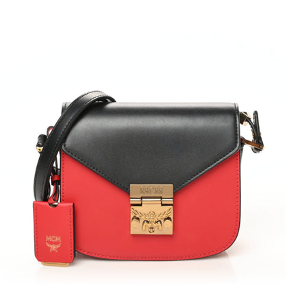 MCM Calfskin Mini Patricia Crossbody Bag Red Black 1 of 8