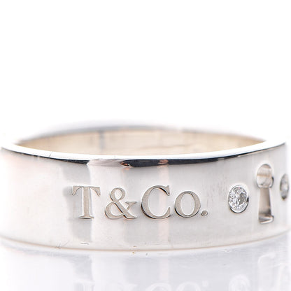 Tiffany Sterling Silver Diamond Locks Ring 53 6.25 5 of 9