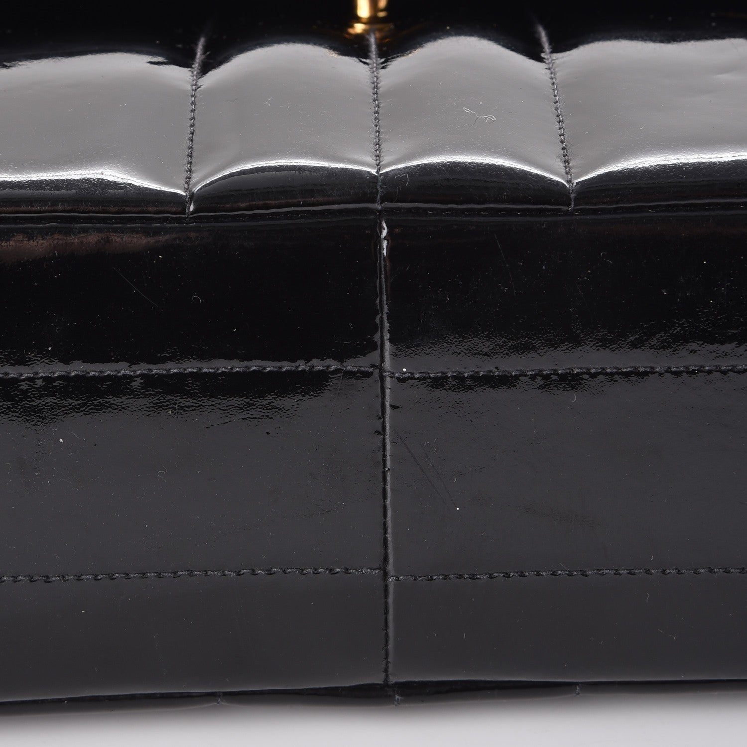 Chanel Patent Vertical Quilted Medium Single Flap Black 7 of 13