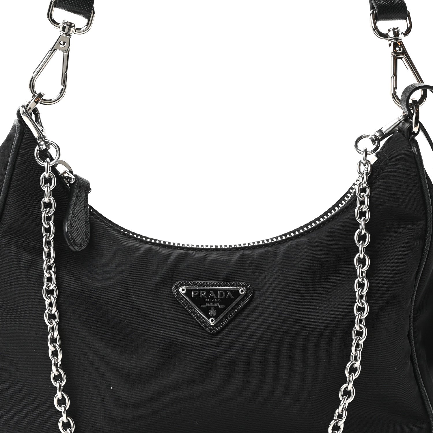 Prada Nylon Re-Edition 2005 Shoulder Bag Black 8 of 10