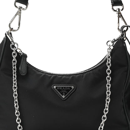 Prada Nylon Re-Edition 2005 Shoulder Bag Black 8 of 10
