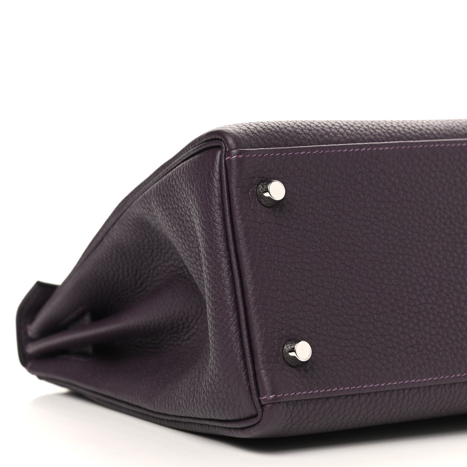 Hermes Togo Matte Alligator Kelly Retourne Touch 28 Raisin Prunoir 7 of 9