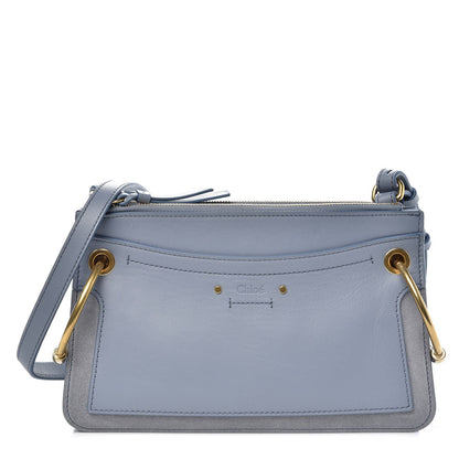 Chloe Calfskin Suede Mini Roy Bag Washed Blue 1 of 7