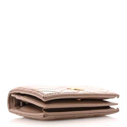 Gucci Calfskin Matelasse GG Marmont Card Case Wallet Porcelain Rose 4 of 10