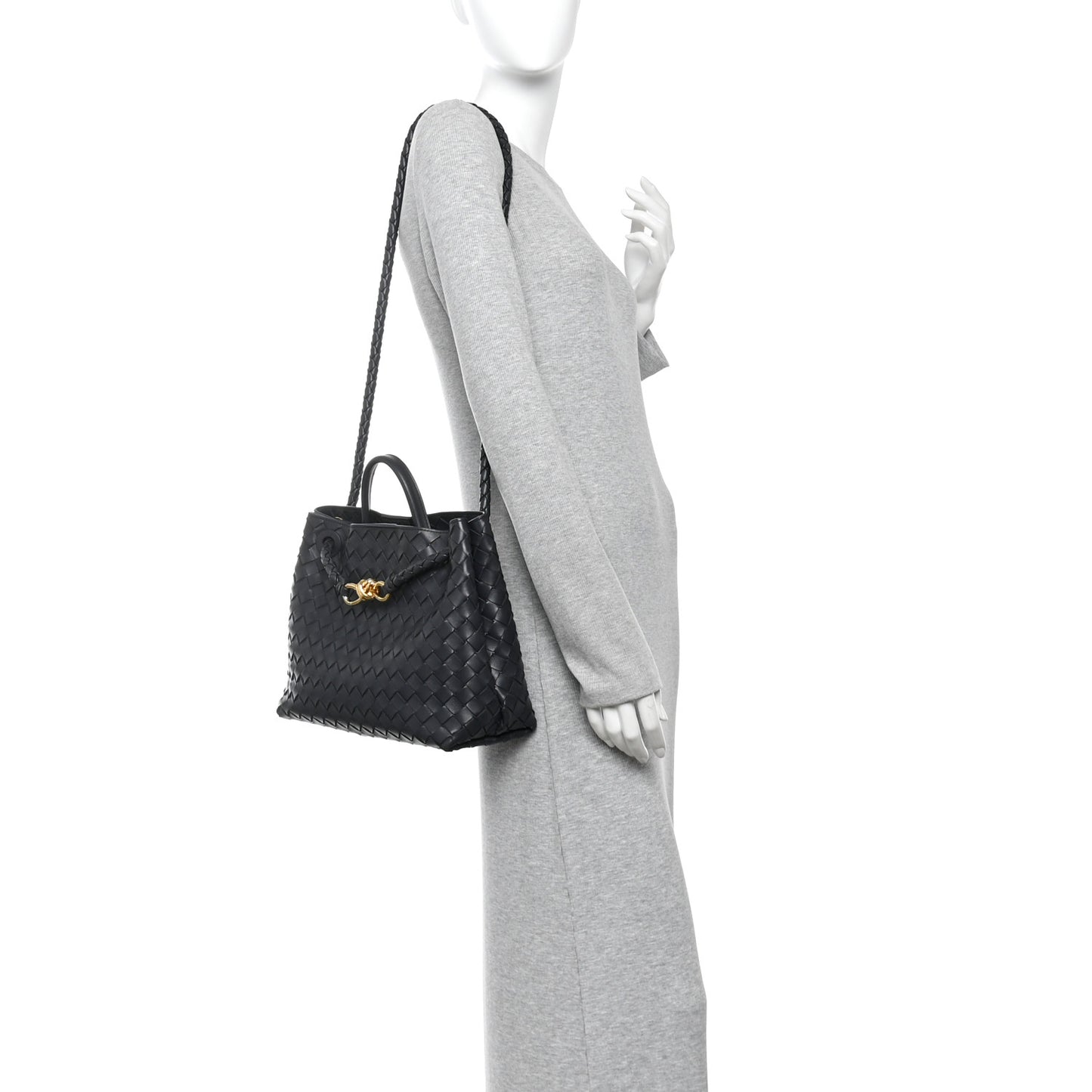 Nappa Intrecciato Medium Andiamo Shoulder Bag Space