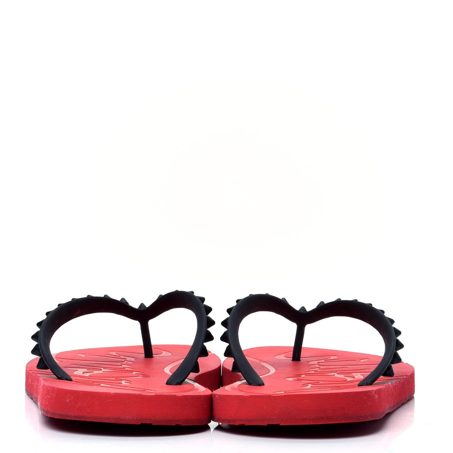 Christian Louboutin Rubber Spike Loubi Donna Flip Flop 42 Black 6 of 7