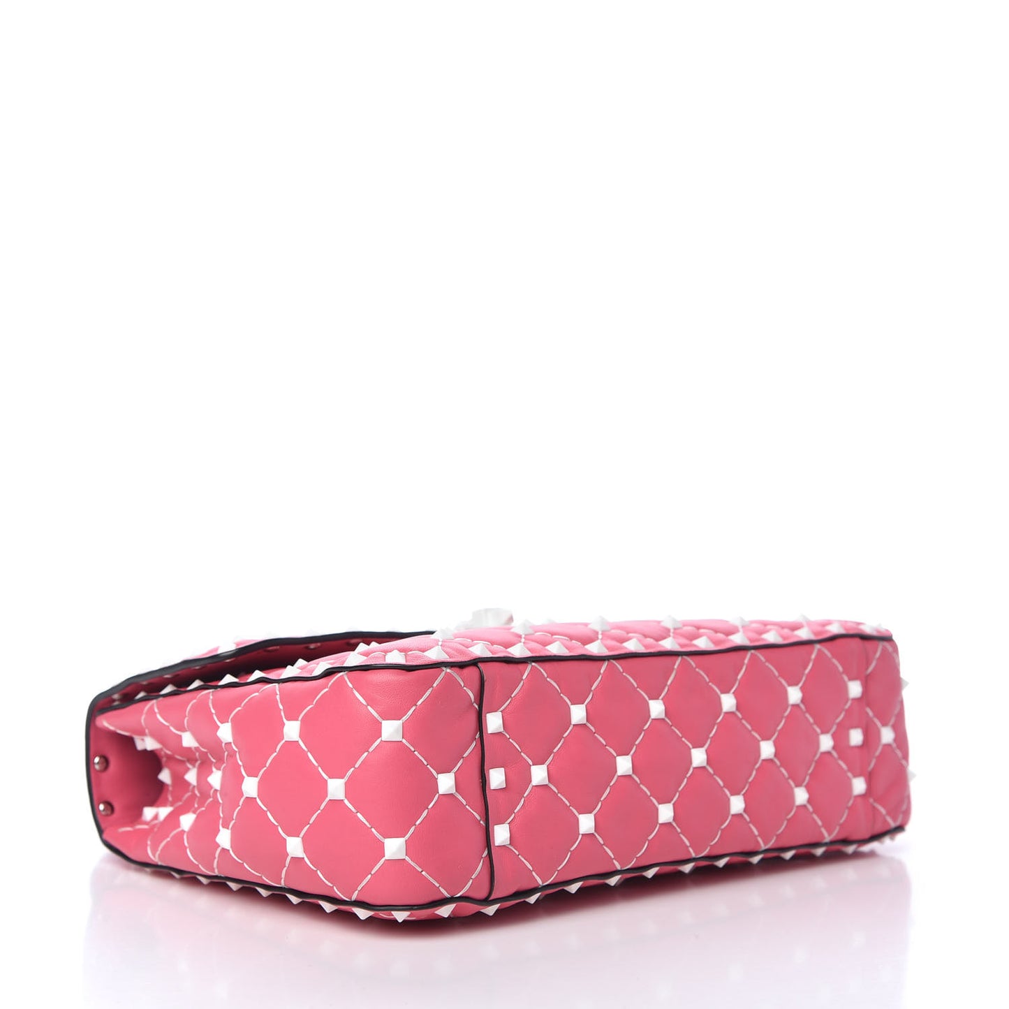 Lambskin Medium Free Rockstud Spike Shoulder Bag Shadow Pink