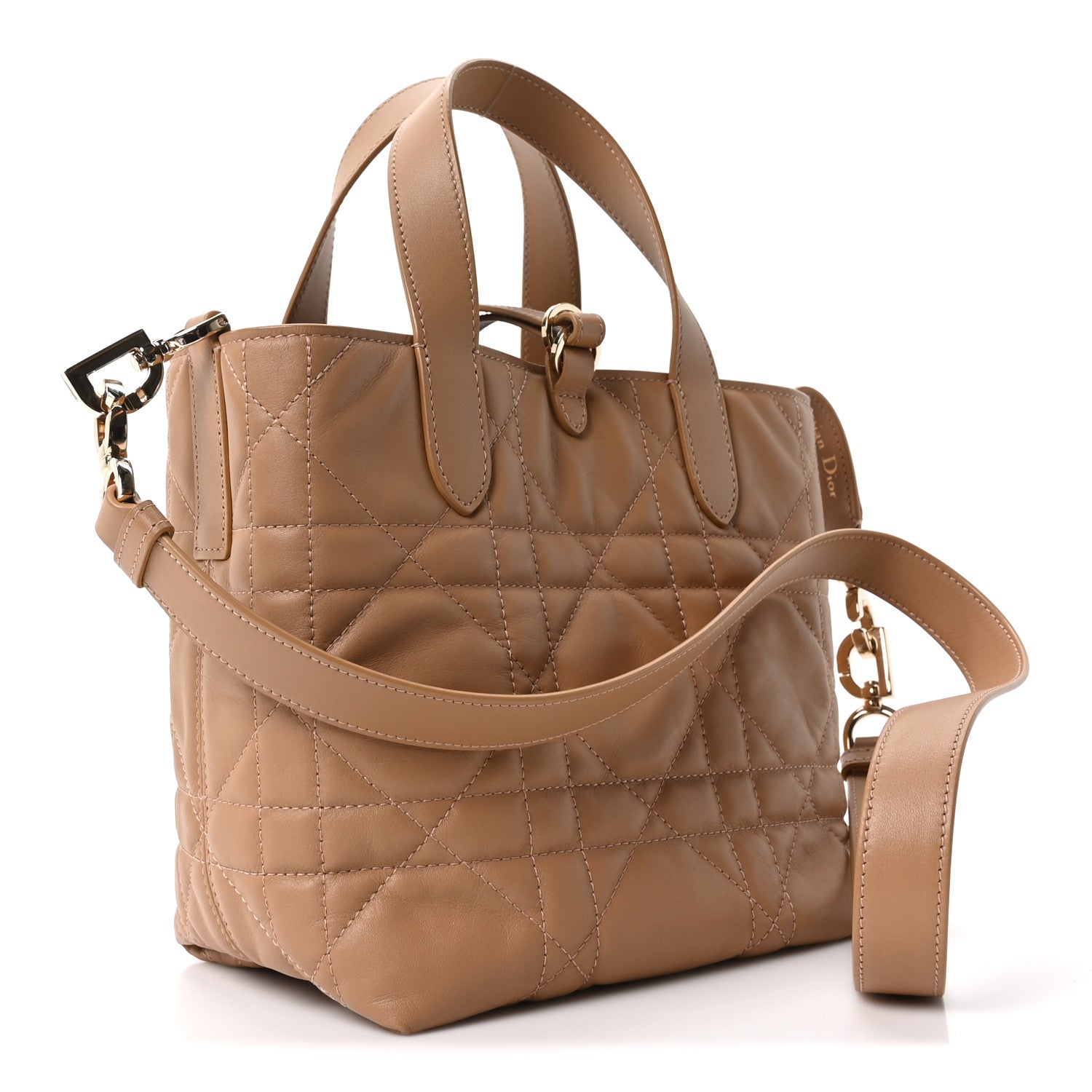 Christian Dior Calfskin Macrocannage Small Toujours Vertical Beige 3 of 11