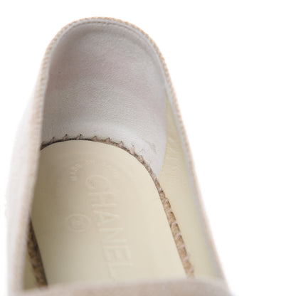 Chanel Toile Sequin CC Espadrilles 42 Beige Black 12 of 12