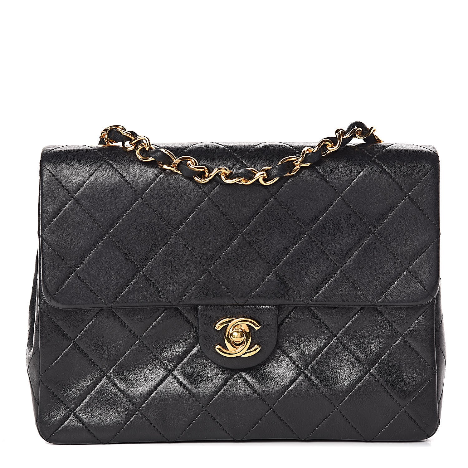 Chanel Lambskin Quilted Mini Square Flap Black 1 of 11