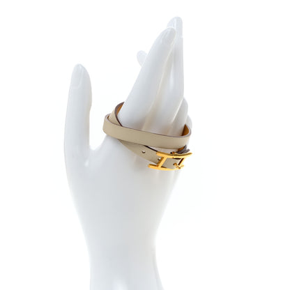 Hermes Swift Behapi Double Tour Reversible Bracelet XS Nata Jaune Ambre 2 of 8