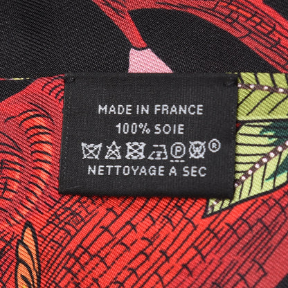 Hermes Silk Tree Of Song Twilly Black Rouge Vert 5 of 5