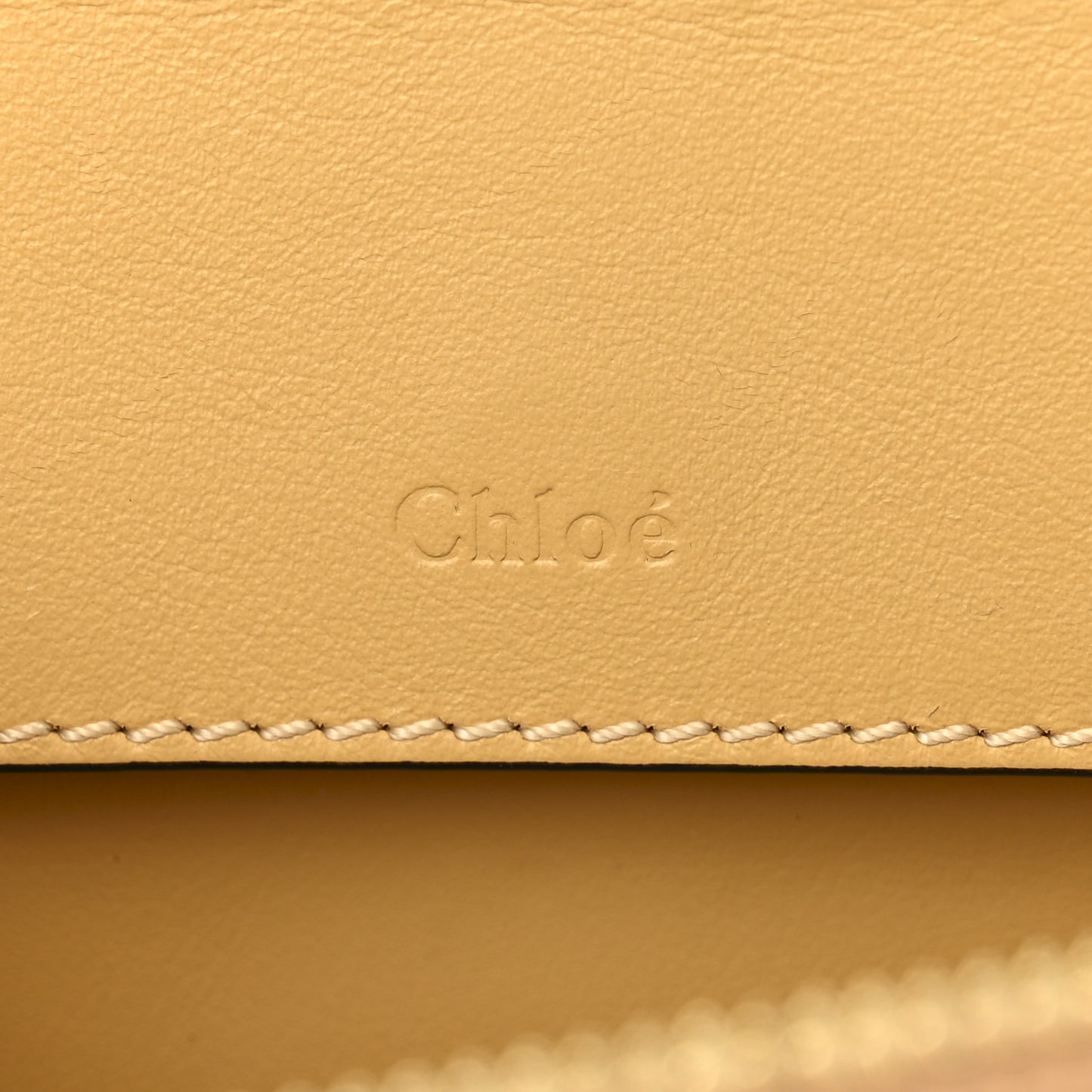 Calfskin Crocodile Embossed Mini C Vanity Bag Honey Gold