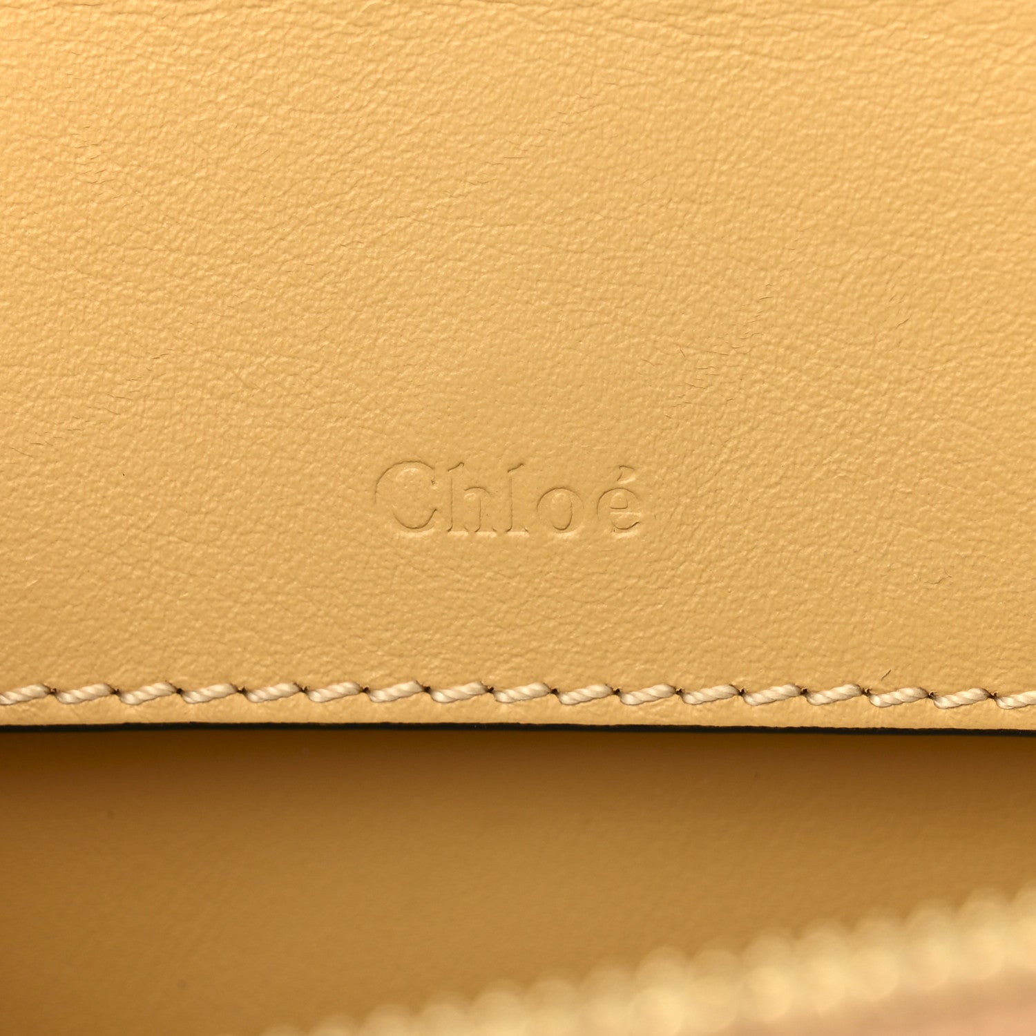Chloe Calfskin Crocodile Embossed Mini C Vanity Bag Honey Gold 6 of 11
