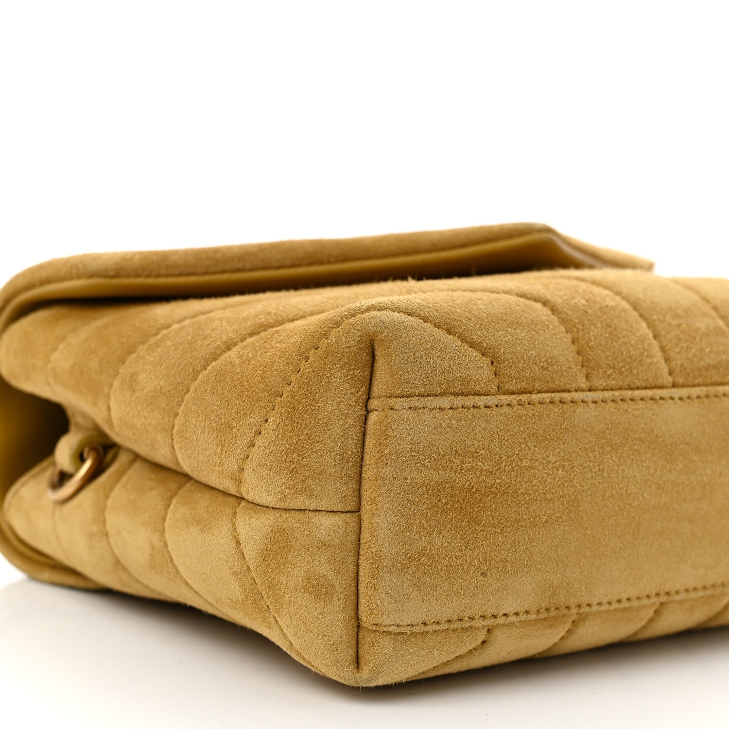 Saint Laurent Suede Toy Loulou Shoulder Bag Chartreuse 9 of 10