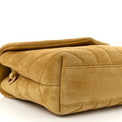 Saint Laurent Suede Toy Loulou Shoulder Bag Chartreuse 9 of 10