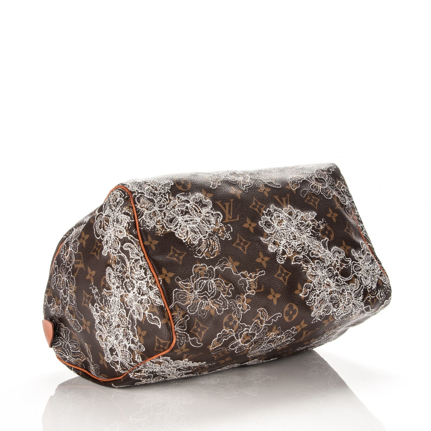 Louis Vuitton Monogram Dentelle Speedy 30 Silver 4 of 7