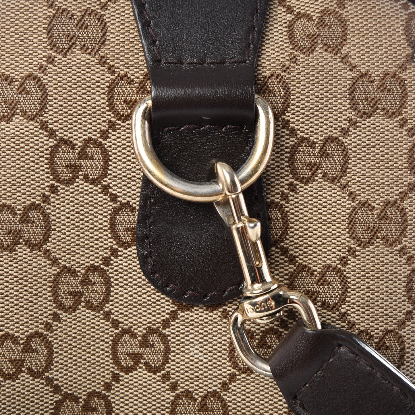 Monogram Vintage Web Medium Boston Dark Brown