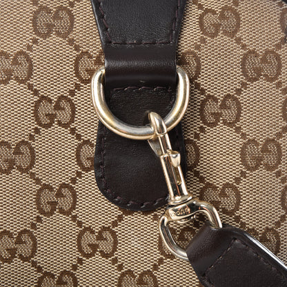 Gucci Monogram Vintage Web Medium Boston Dark Brown 9 of 12