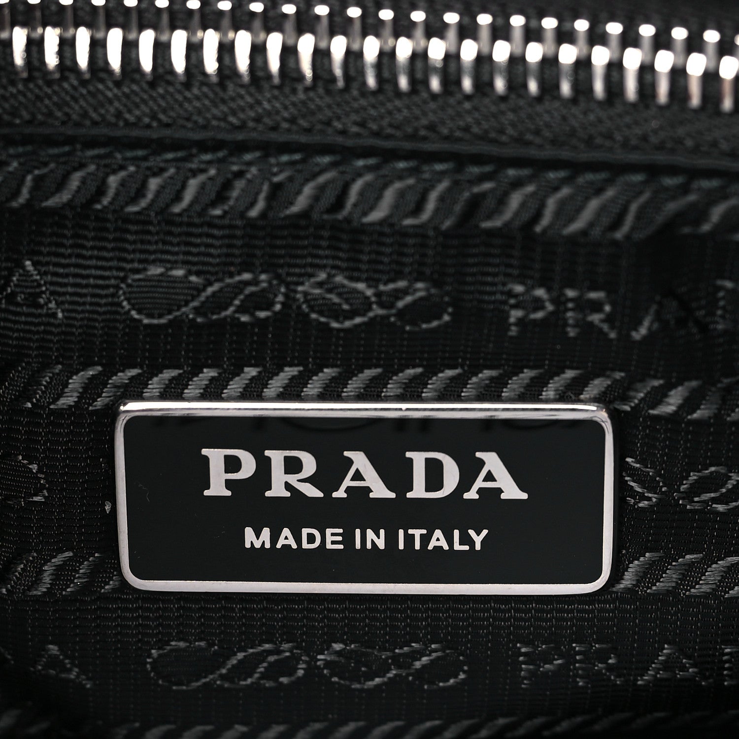 Prada Terry Cloth Tote Bag Black White 6 of 10