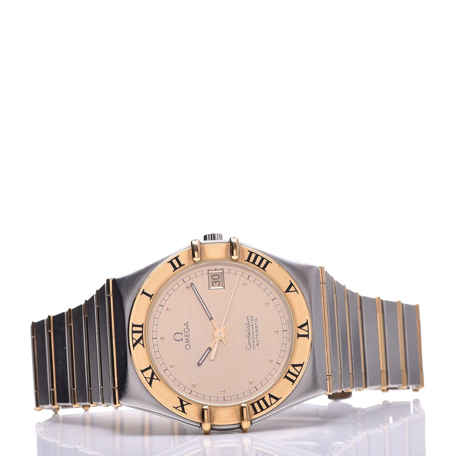 Omega Stainless Steel 18K Yellow Gold 35mm Constellation Chronometer Automatic Watch Champagne 368.1075 3 of 7
