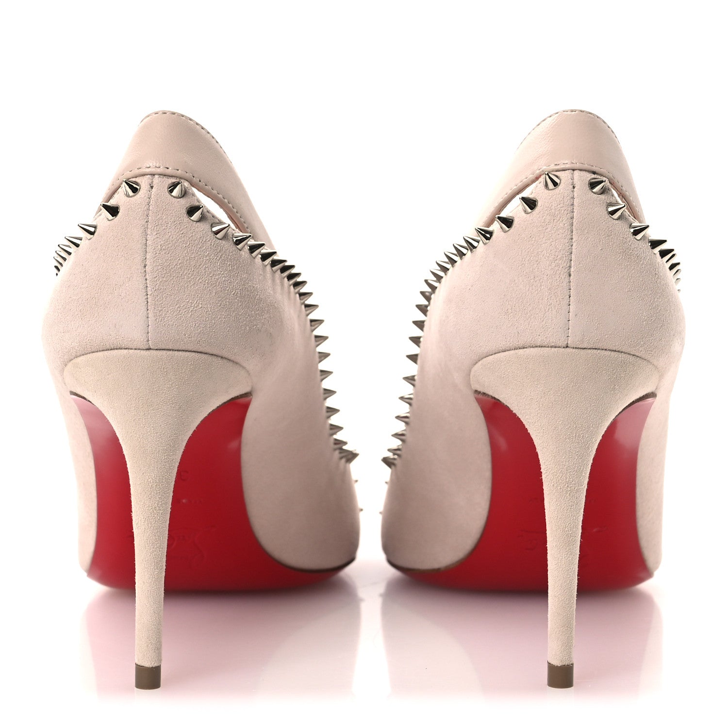 Christian Louboutin Veau Velours Duvette 100 Pumps 36.5 Leche 6 of 11
