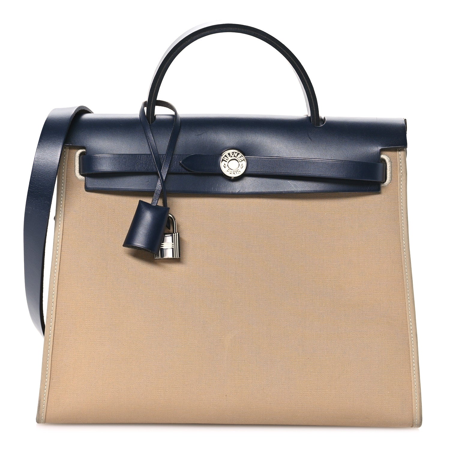 Hermes Vache Hunter Toile Herbag Zip 31 PM  Trench Bleu Indigo 1 of 10