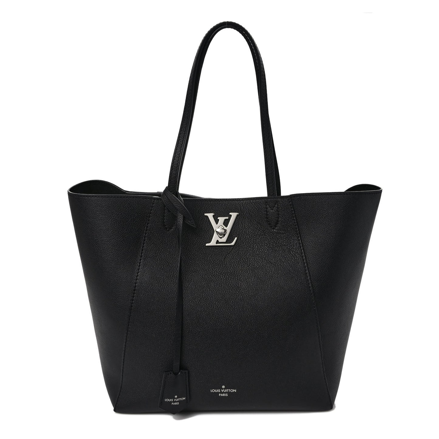 Calfskin Lockme Cabas Black