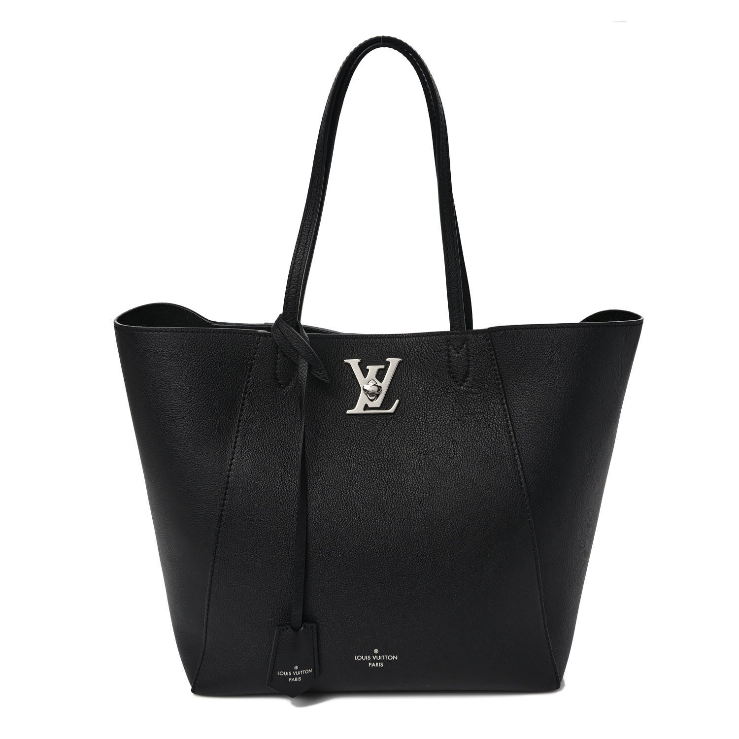 Louis Vuitton Calfskin Lockme Cabas Black 1 of 8
