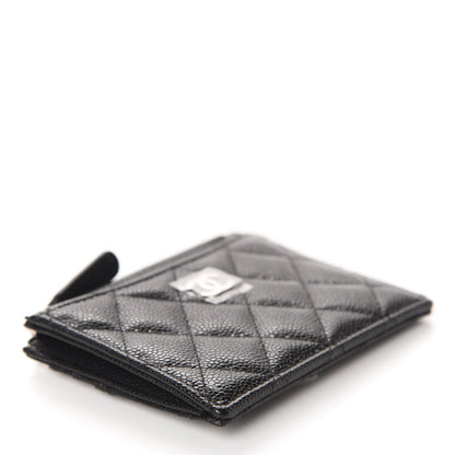 Chanel Caviar Quilted CC Zip Card Holder Black 4 of 8