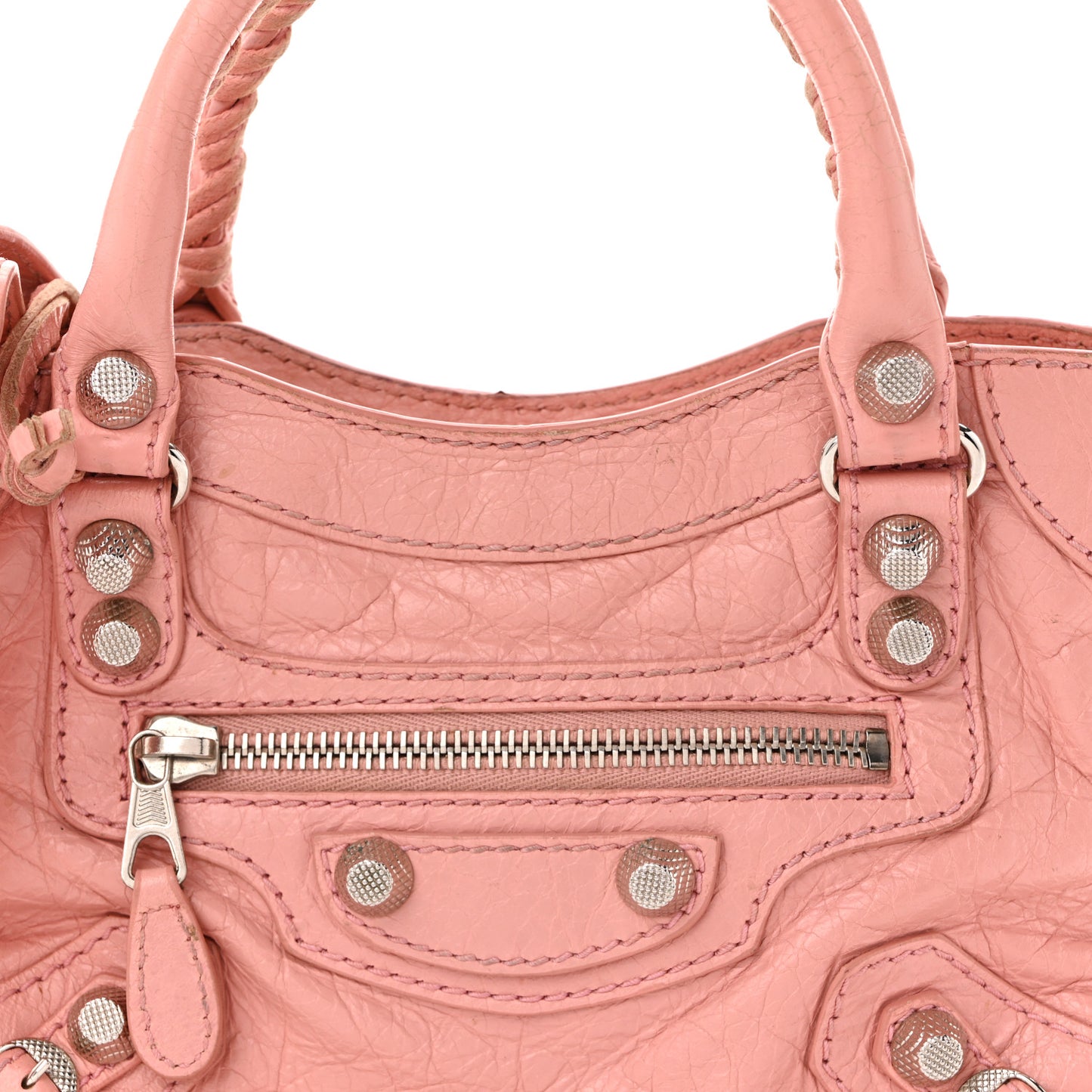 Agneau Giant 12 Silver Hardware Mini City Rose Peche