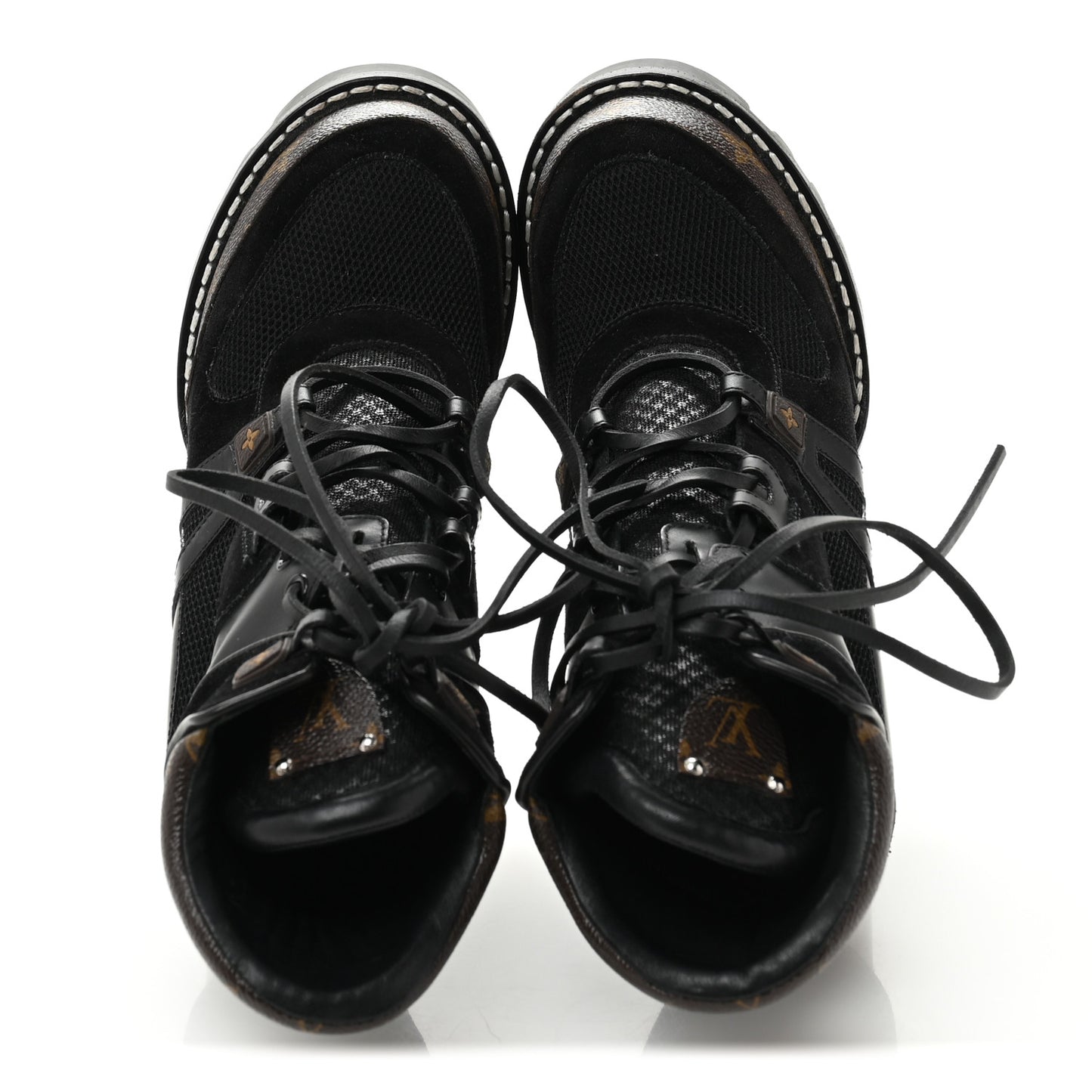 Suede Calfskin Monogram Star Trail Ankle Boots 39.5 Black