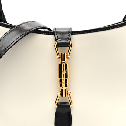 Gucci Boarded Dyana Lux Calfskin Bi-Color Small Jackie 1961 Hobo Mystic White Black 8 of 10